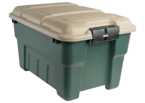 9.5 Gallon Lock N Stor Tote with Lid - Green & Tan