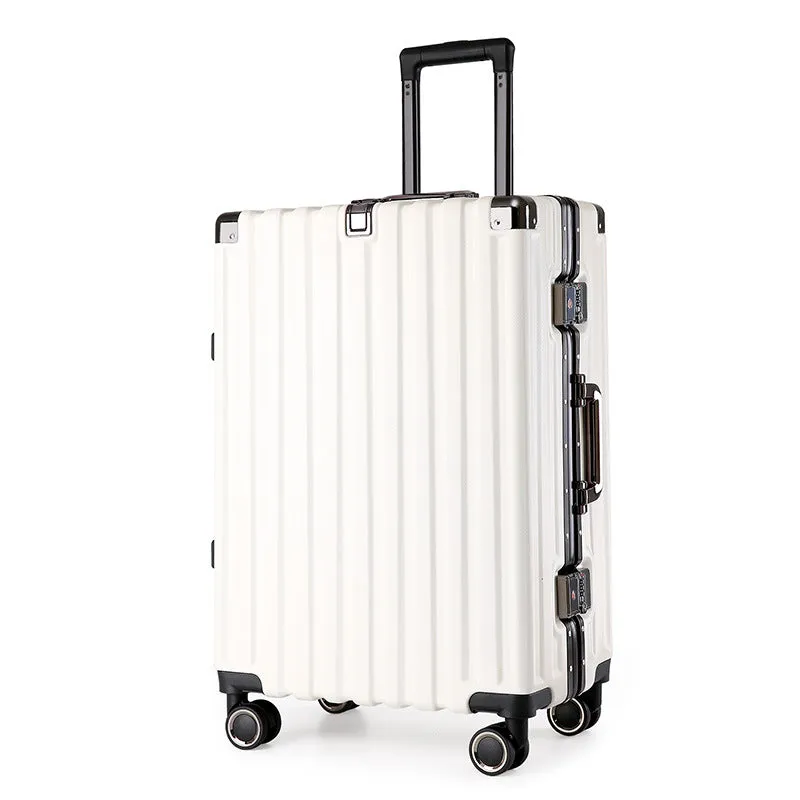 Aluminum Alloy Hard-Shell Suitcase with TSA Lock -20" Spinner Luggage in White