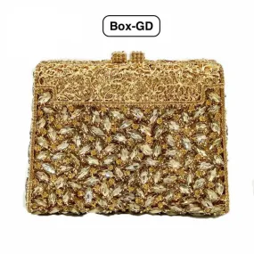 Box-Gold Women Clutch Evening Bag