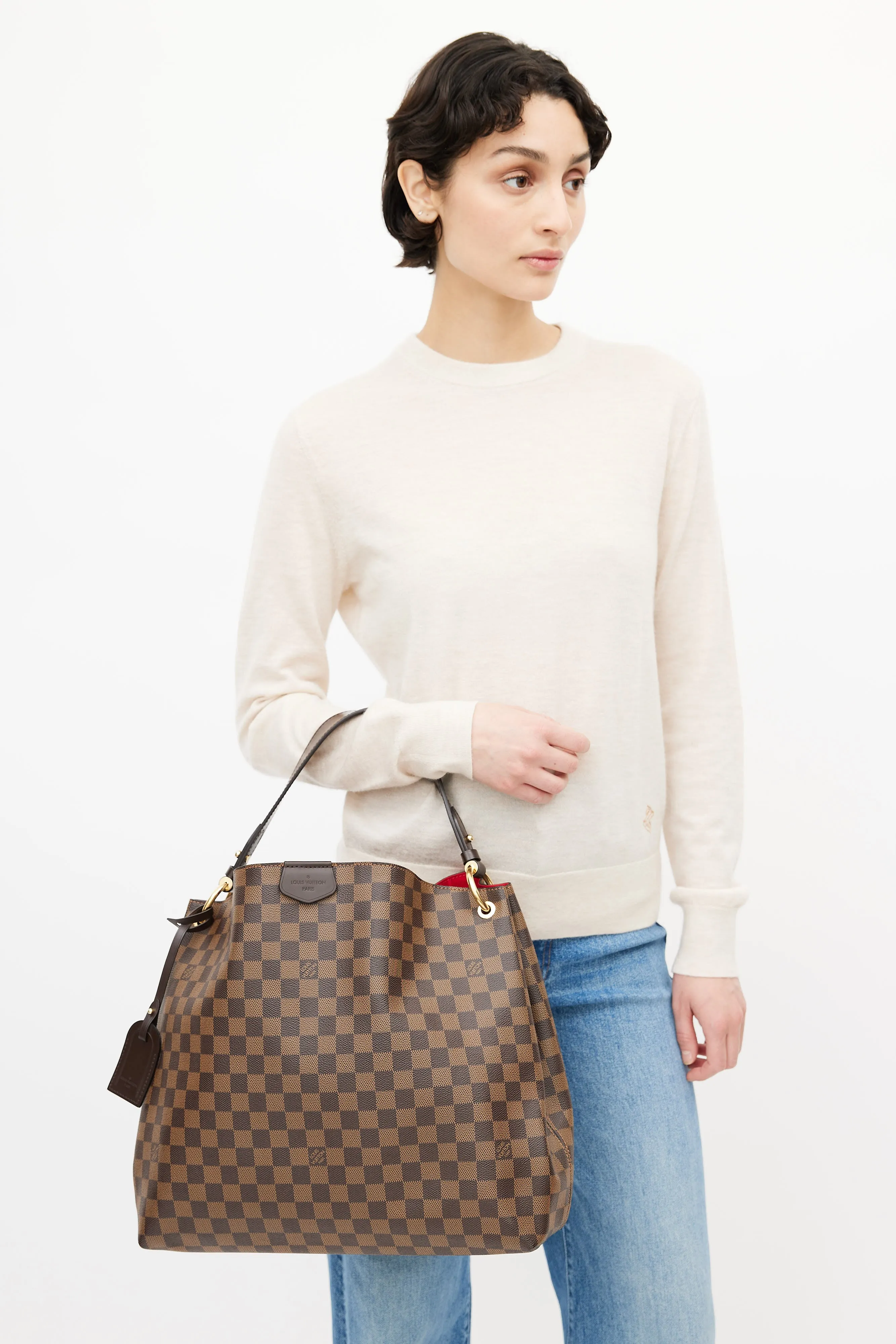 Brown Damier Ebene Graceful Shoulder Bag