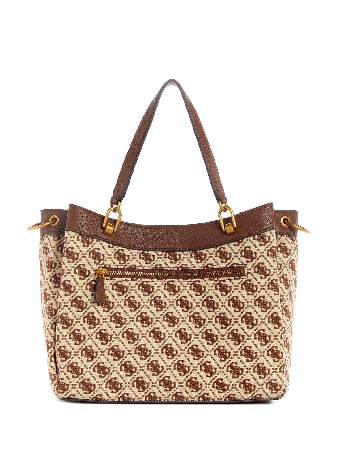 Brown Logo Shemara Girlfriend Satchel Bag