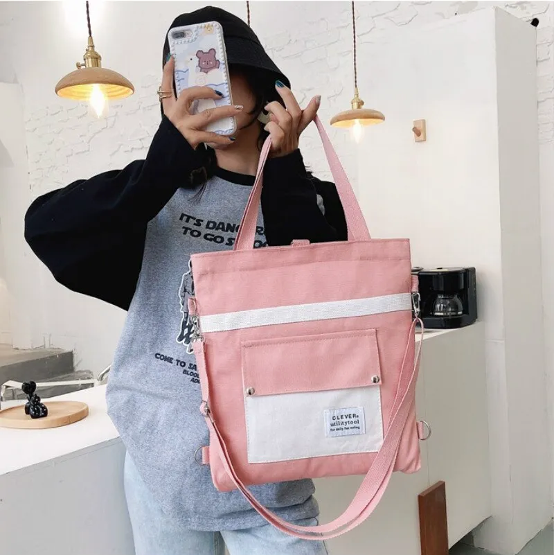 Christmas Gift Fashion Canvas Women's Shoulder Bag Large Capacity Geometric Pattern Messenger Bag 2021 Luxury Designer Zipper Women Handbags