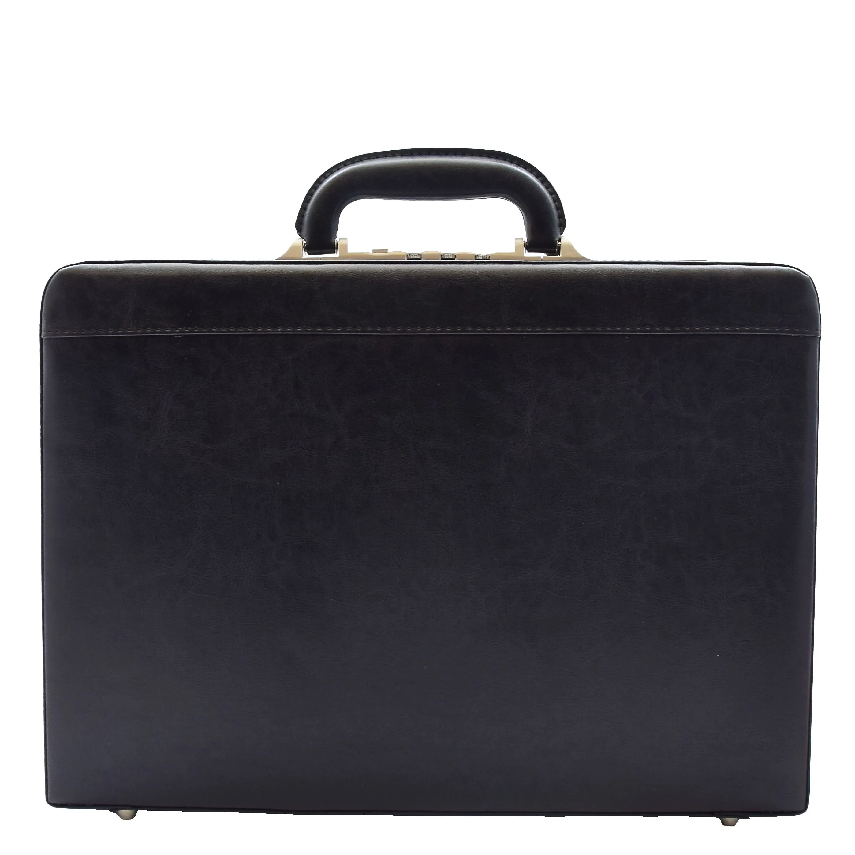 Classic Attaché case Leather Look Briefcase Dual Lock Office Business Bag Campus