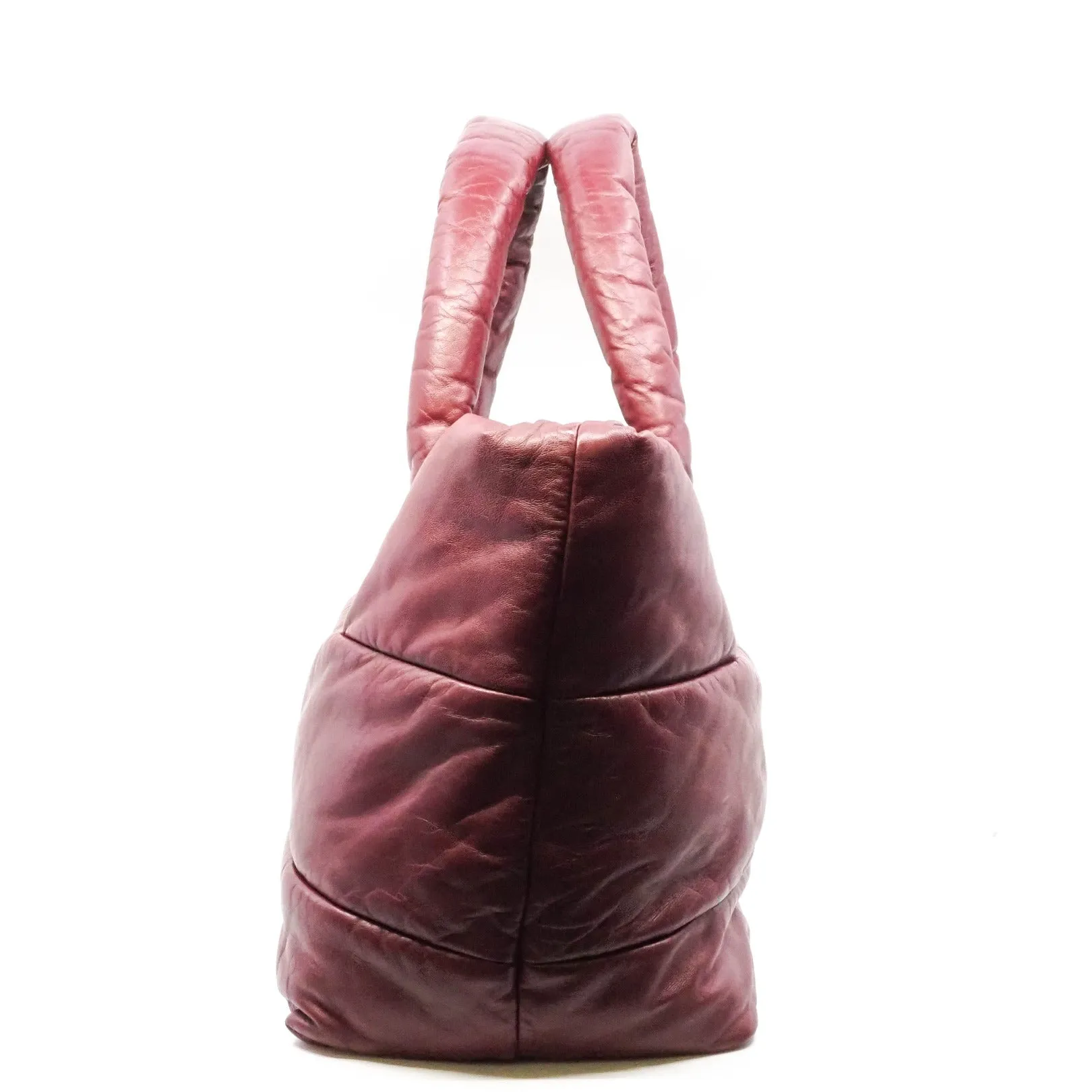 Coco Cocoon Burgundy/Black Lambskin Reversible Tote Bag PHW Seri 12