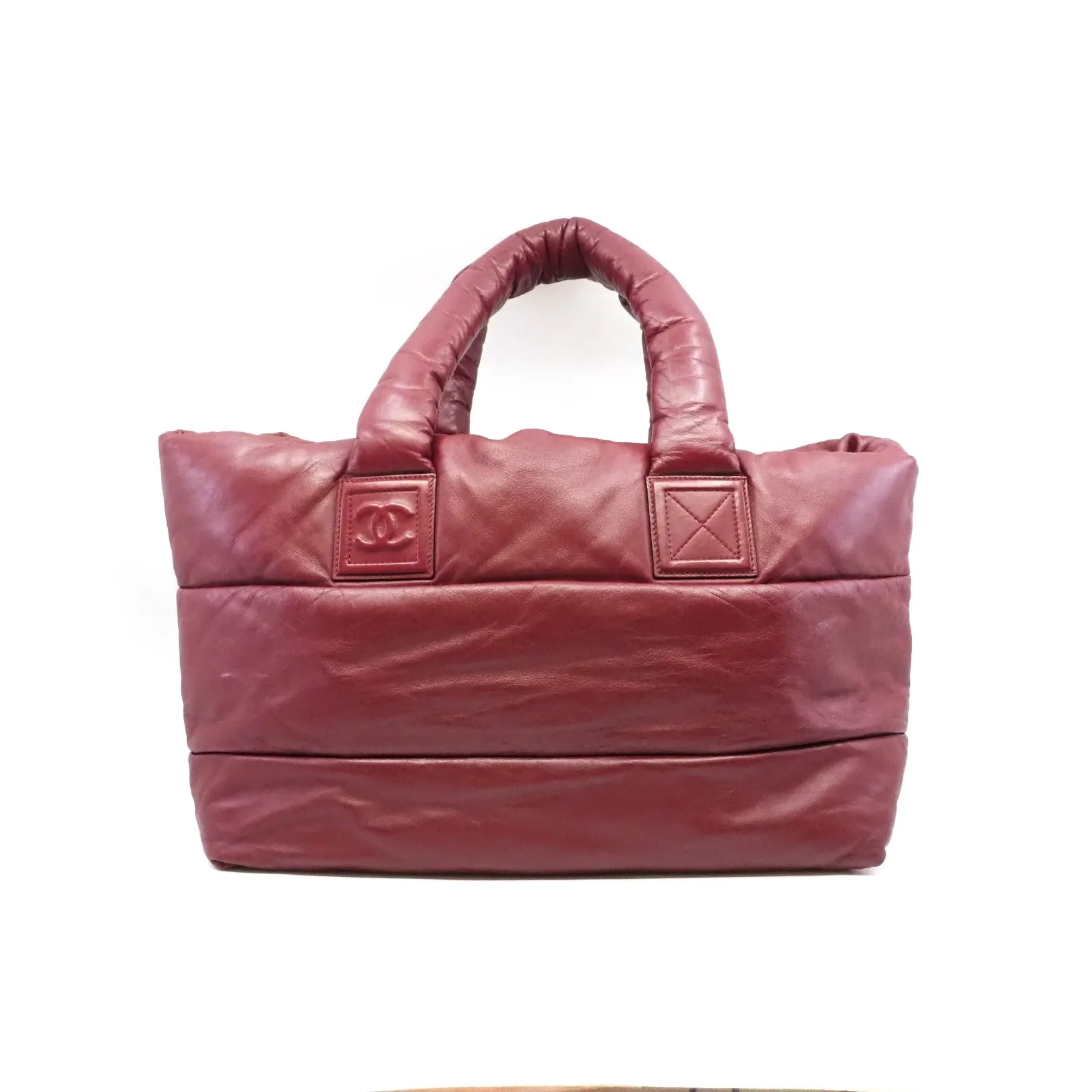 Coco Cocoon Burgundy/Black Lambskin Reversible Tote Bag PHW Seri 12