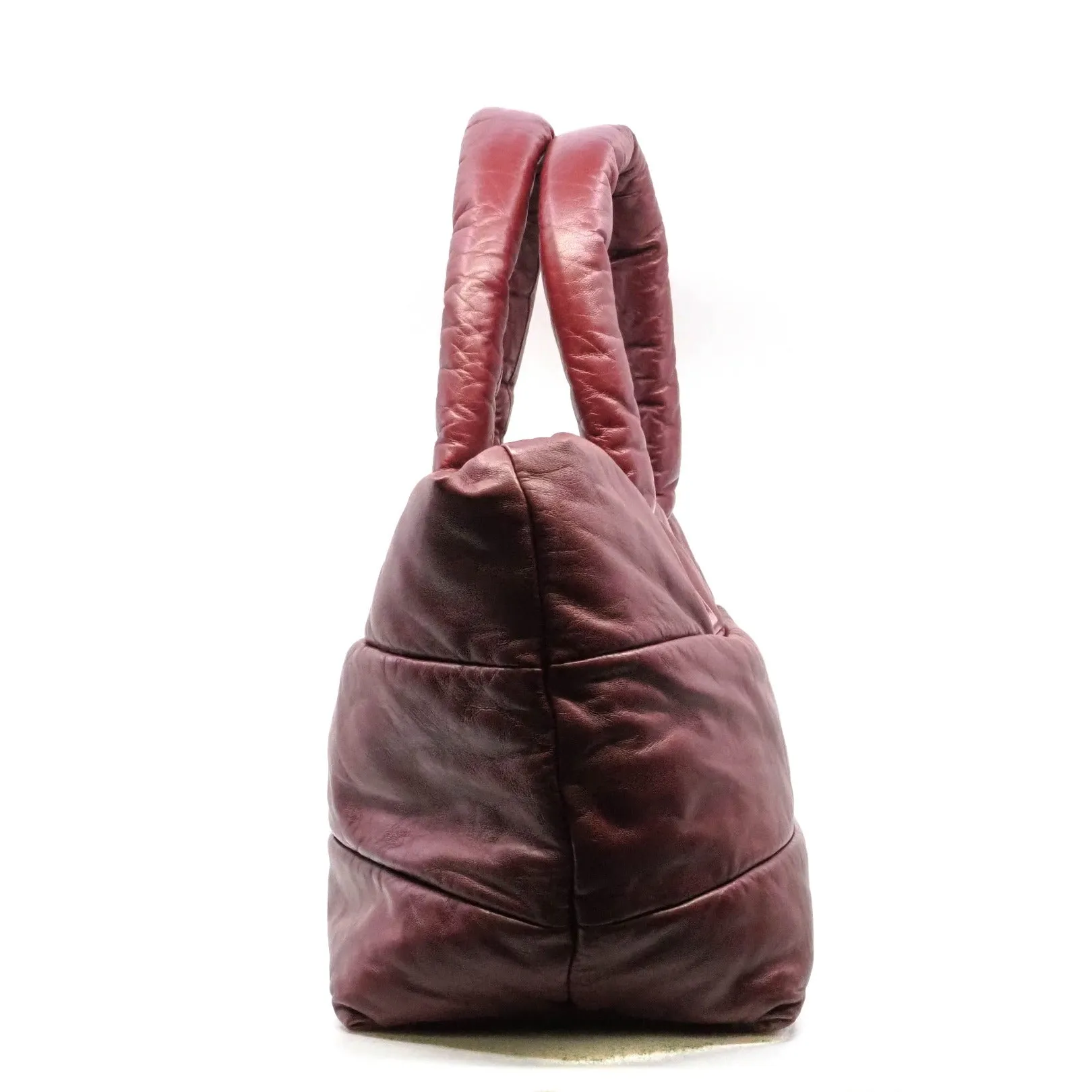 Coco Cocoon Burgundy/Black Lambskin Reversible Tote Bag PHW Seri 12