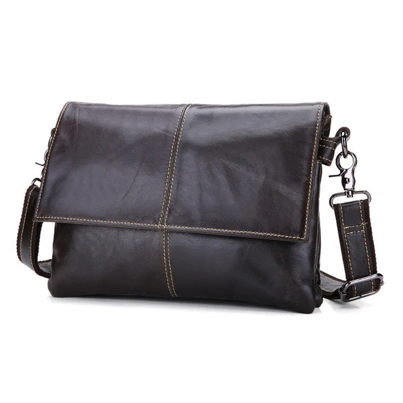 Fashionable Vintage Genuine Leather Men's Crossbody Bag