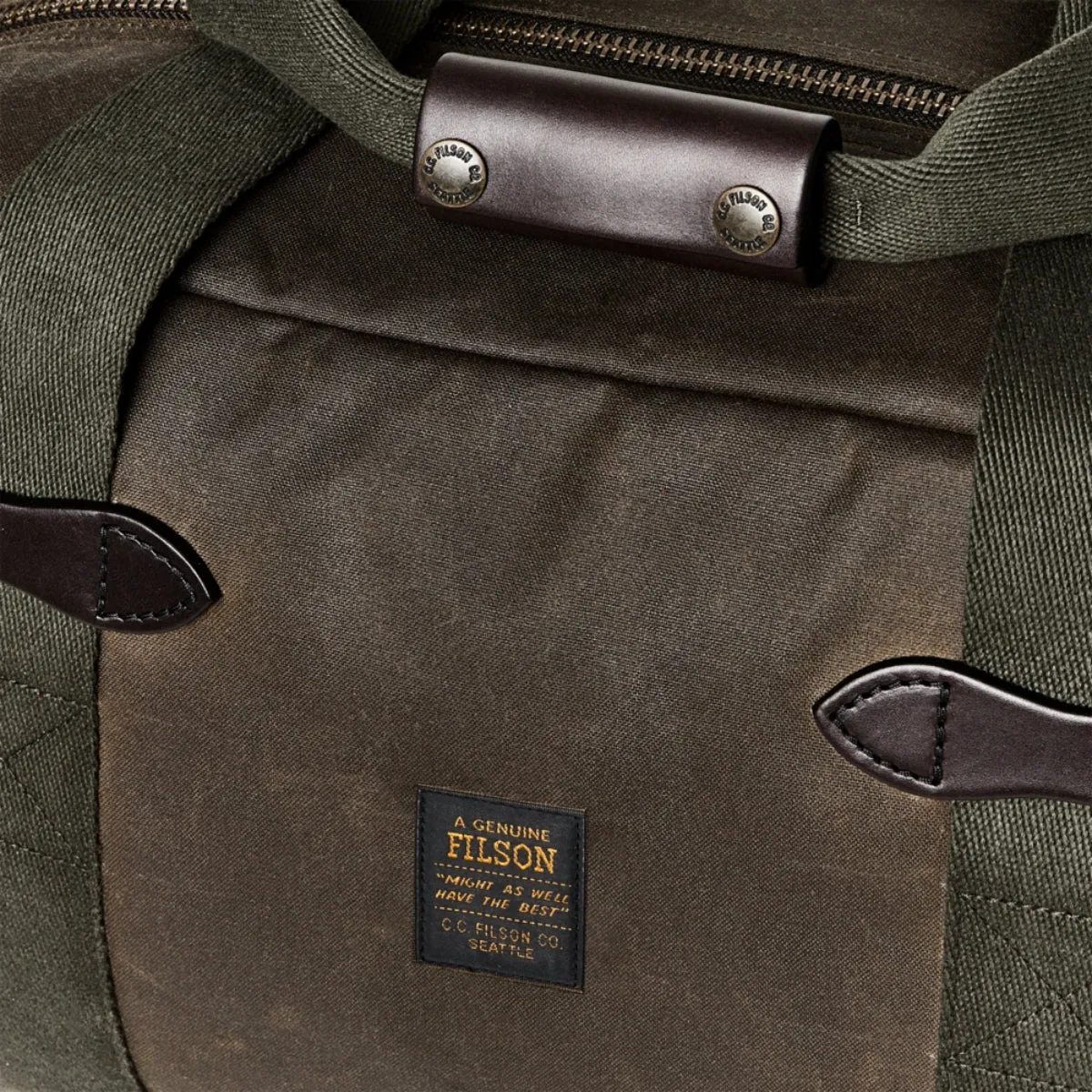 Filson Tin Cloth Small Duffle Bag in Ottergreen