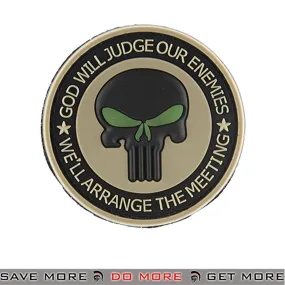 G-FORCE God Will Judge PVC Airsoft Velcro Morale Patch Green