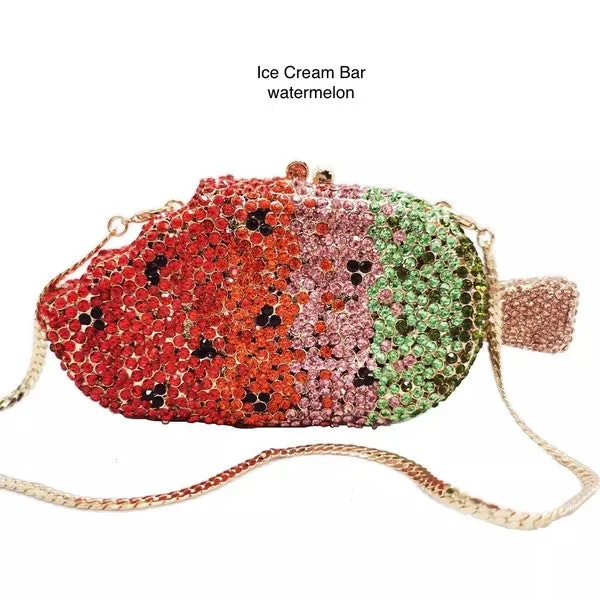 Ice Cream Bar Waterm Women Clutch Evening Bag