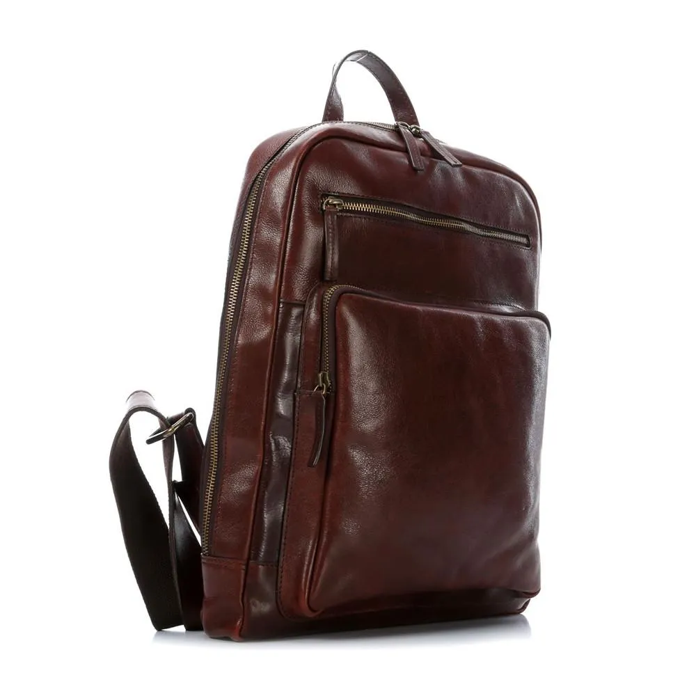 Leonhard Heyden Cambridge Leather Backpack with 15" Laptop Compartment