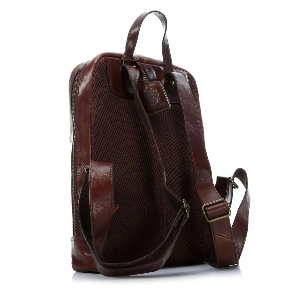 Leonhard Heyden Cambridge Leather Backpack with 15" Laptop Compartment