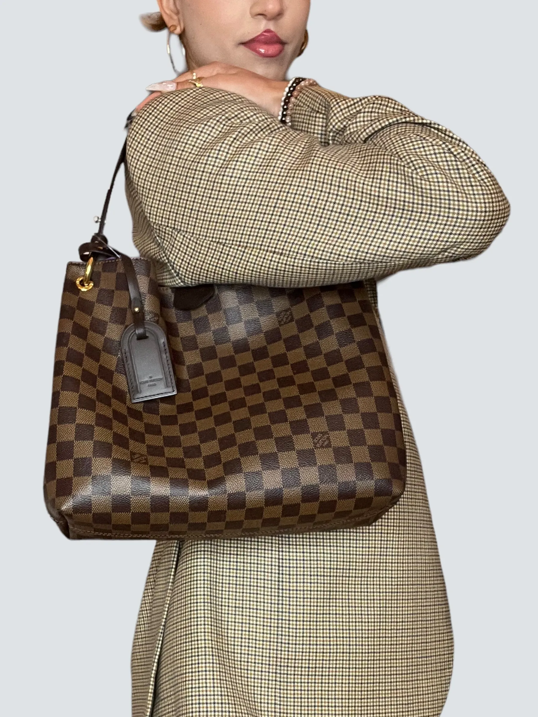 Louis Vuitton Damier Ebene Canvas Graceful Hobo