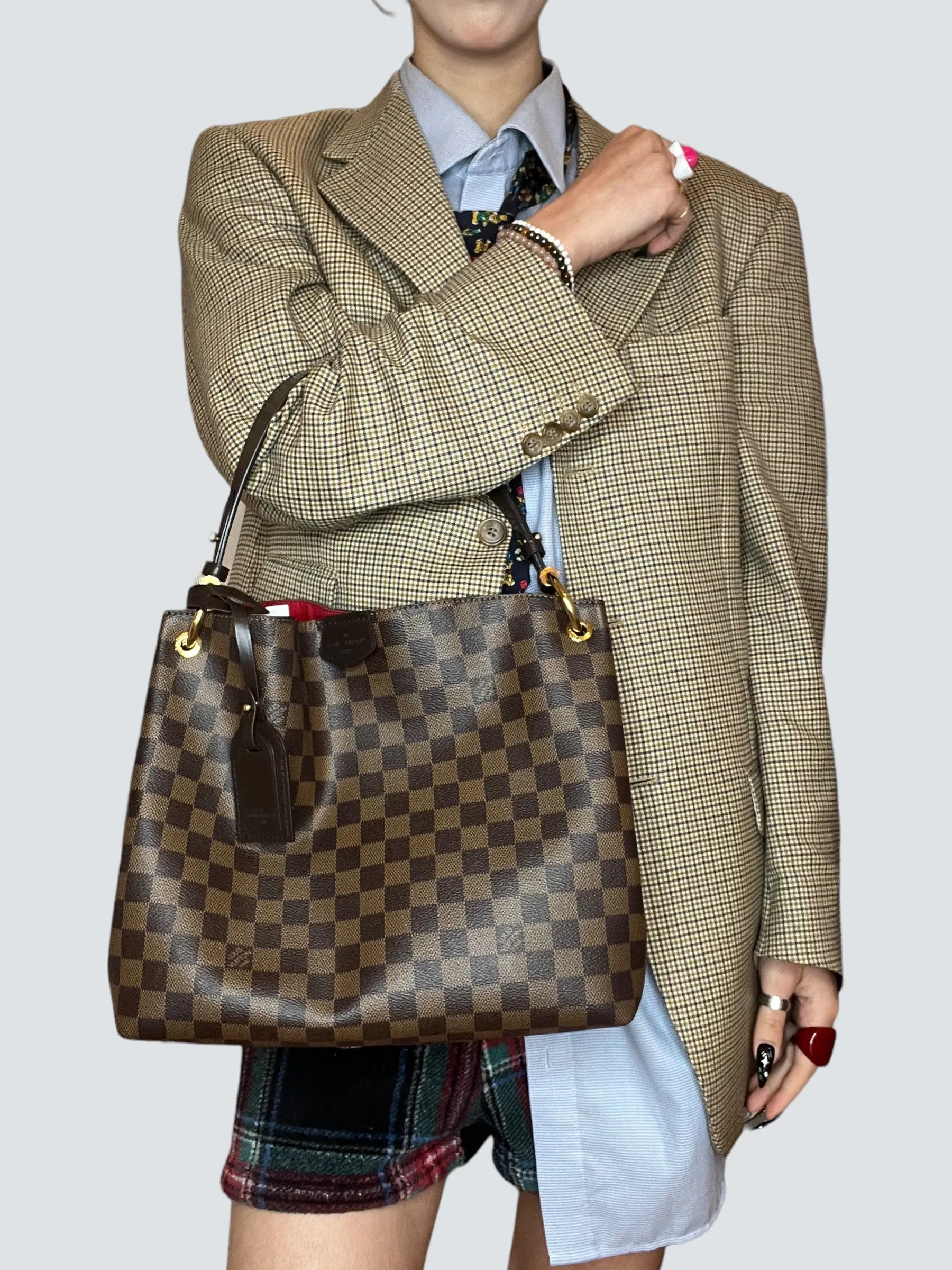 Louis Vuitton Damier Ebene Canvas Graceful Hobo