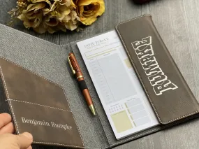 Personalized Refillable Portfolio   Pen   Daily Planner