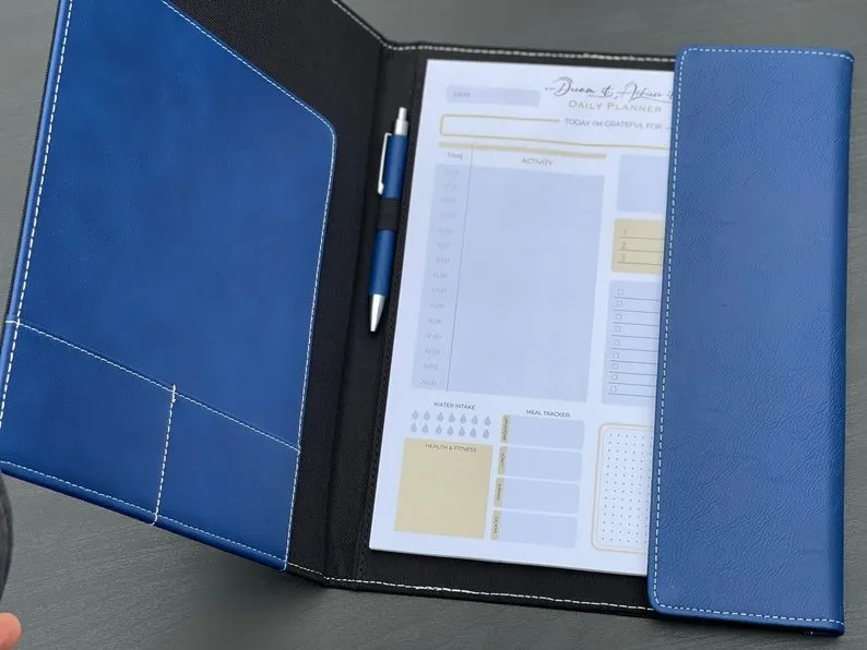 Personalized Refillable Portfolio   Pen   Daily Planner