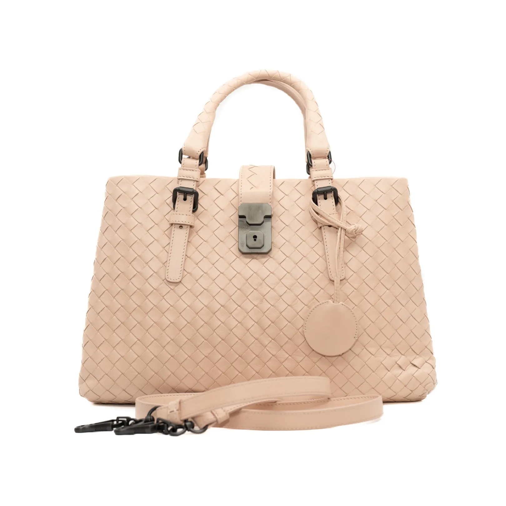 Roma tote in leather pink