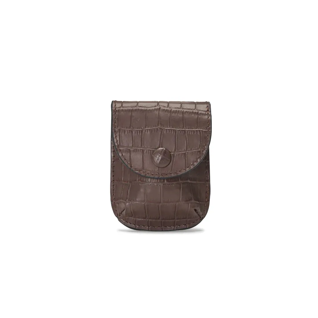 ROOCKIE CROCO CROSSBODY - DEEP BROWN