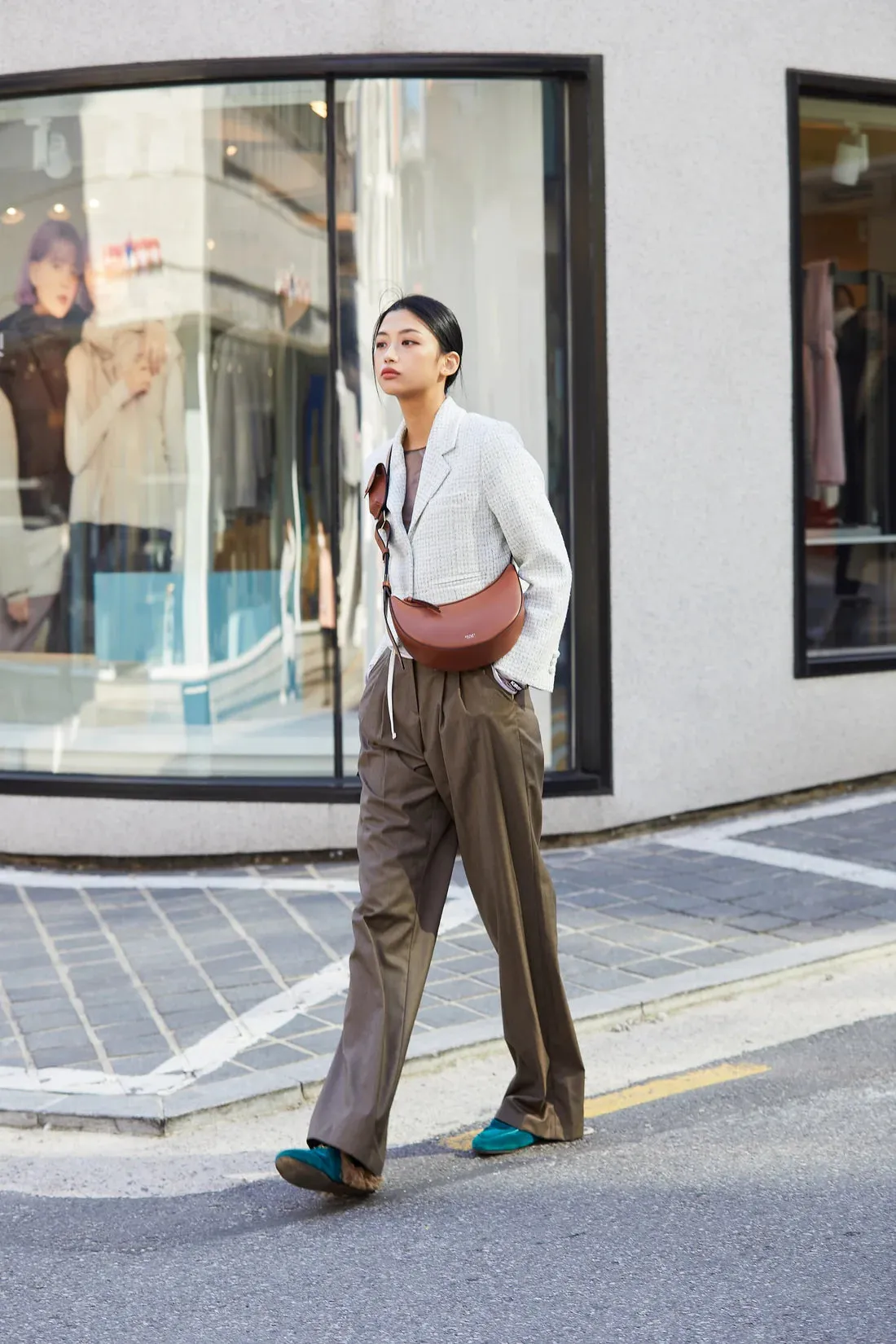 ROOKIE CROCO CROSSBODY - TOFFEE TAN