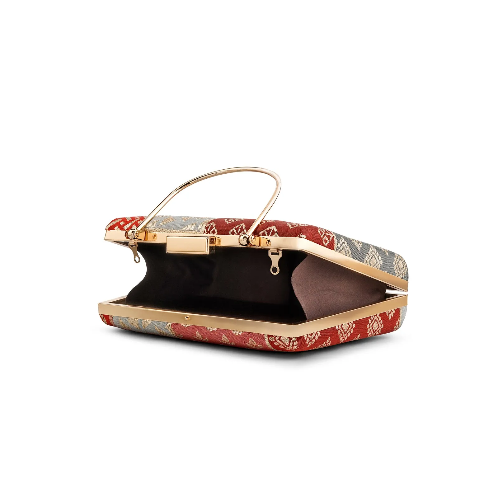 Teejh Pranithi Butidar Print Applique Clutch