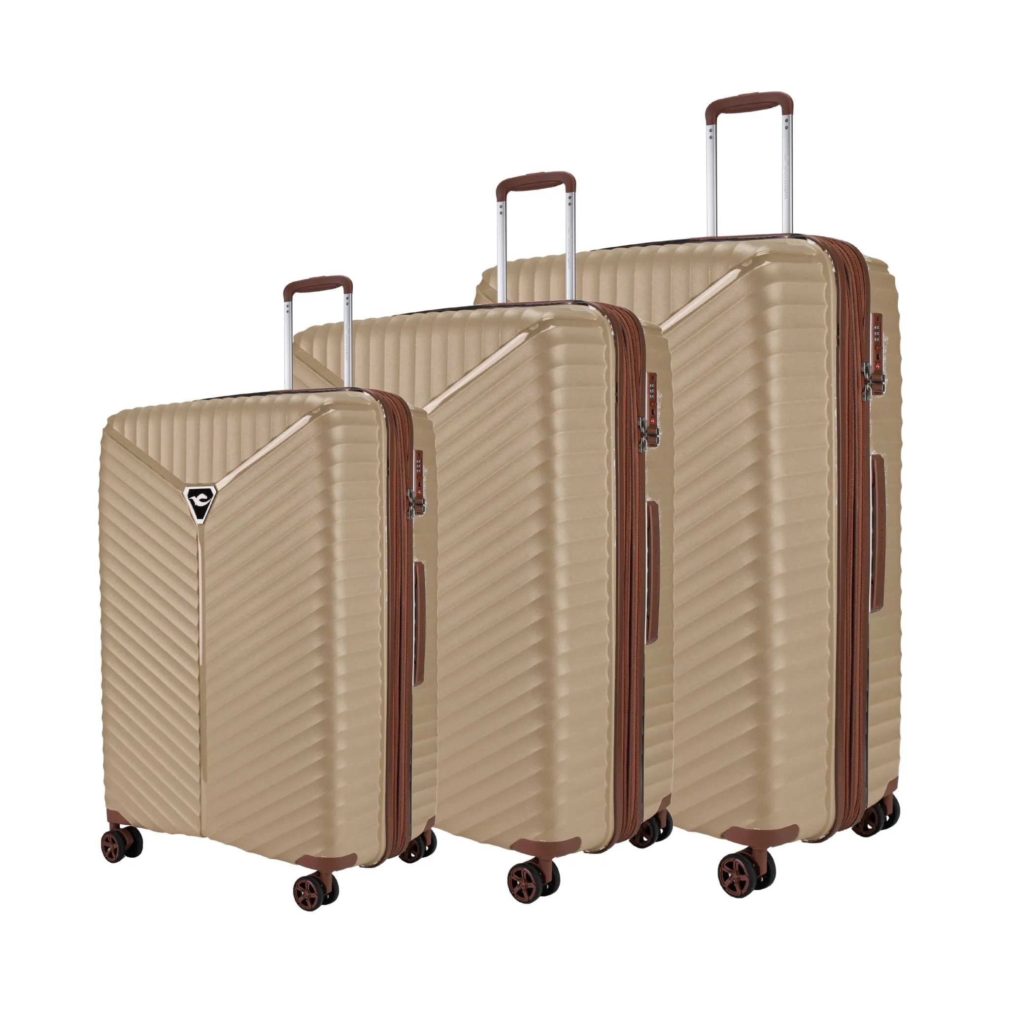 Turin Suitcase Set of 3   Beauty Case - Black