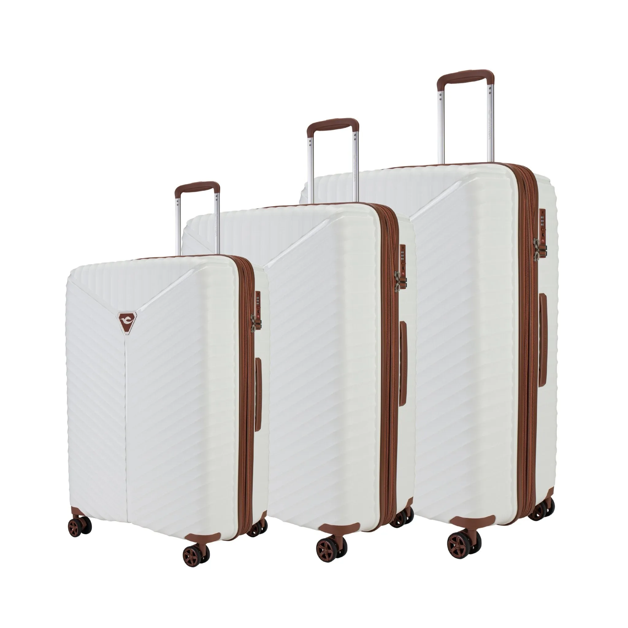 Turin Suitcase Set of 3   Beauty Case - Black