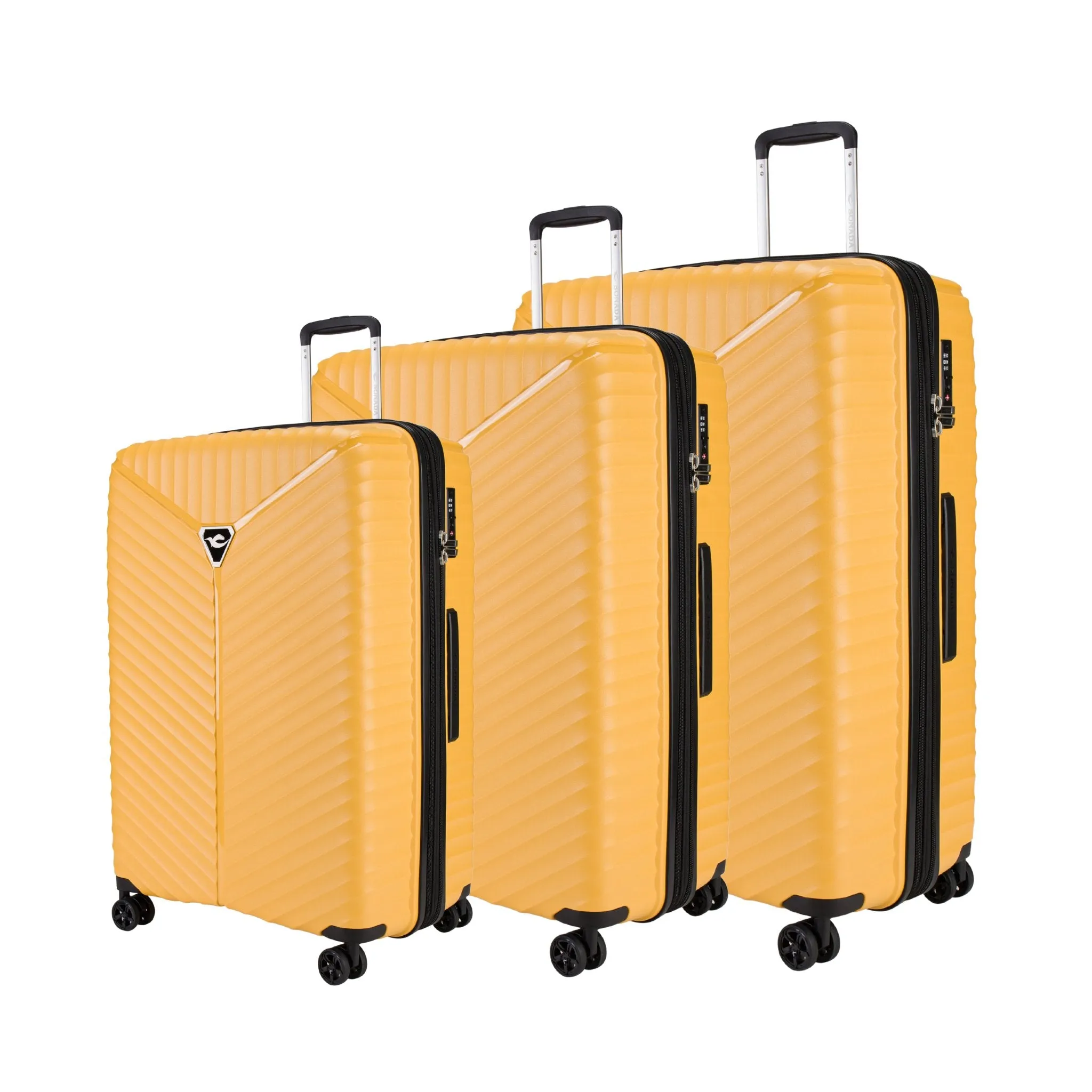 Turin Suitcases Set of 3   Beauty Case - Olive