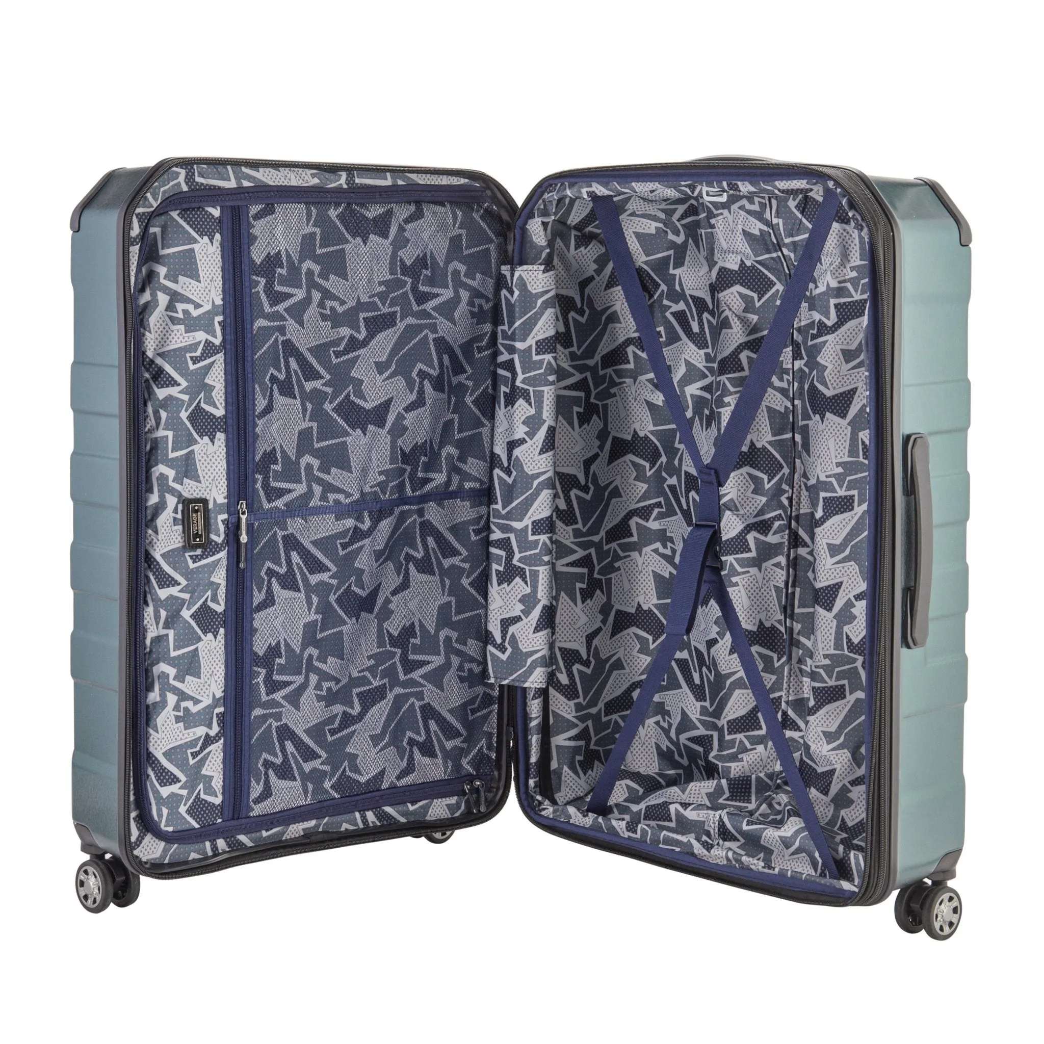 Upright Suitcase Green Set Of 3