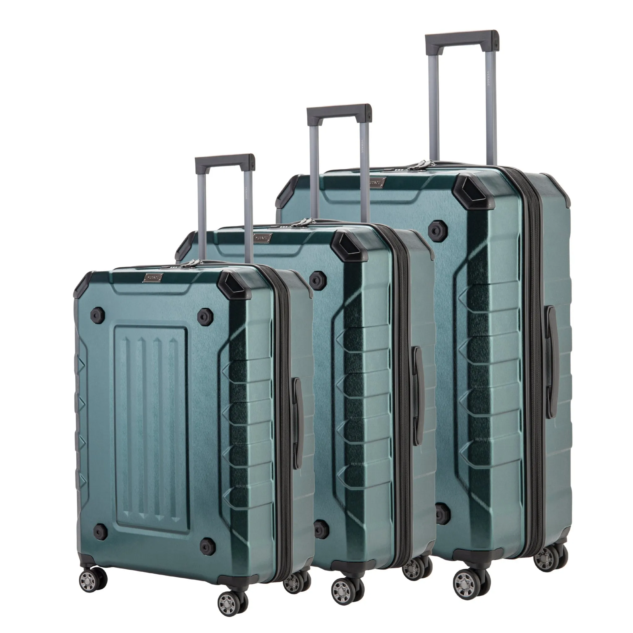 Upright Suitcase Green Set Of 3