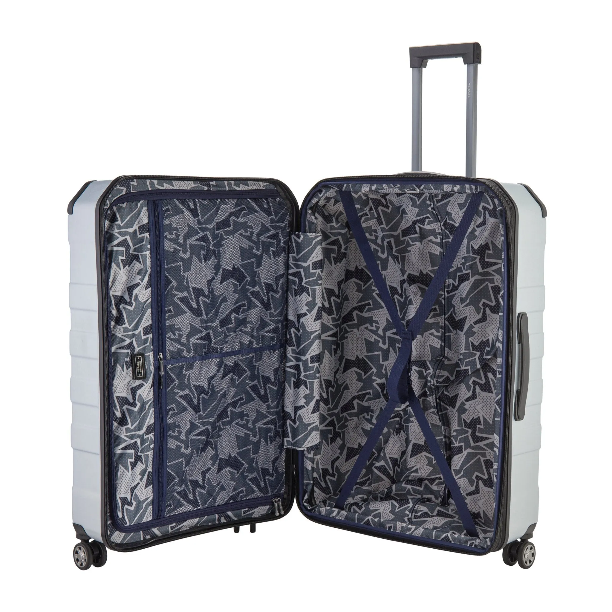 Upright Suitcase Silver Set Of 3