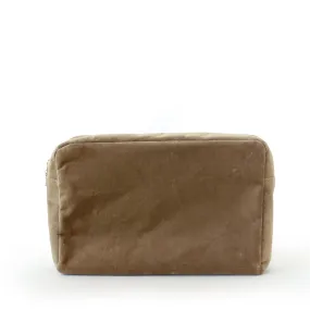 velvet large pouch, desert sand