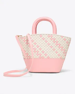 Woven Leather Mini Tote