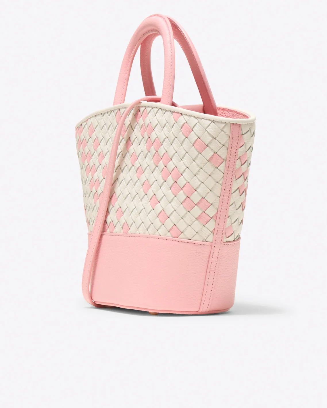 Woven Leather Mini Tote